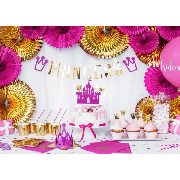 Papirsuger�r med hvide striber 19,5 cm guld - 10-pak