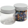 Plastkrukke med lokk - 50 ml - 10 stk