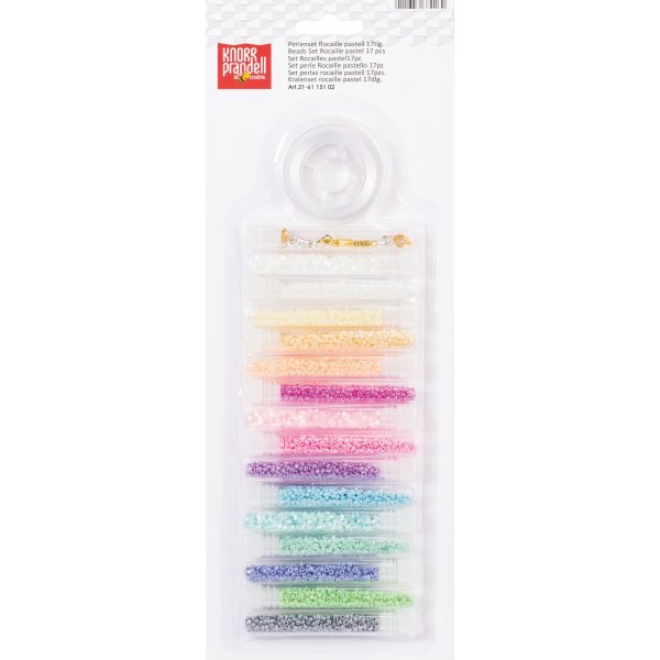 P�rlset Rocaille pastell 17 delar
