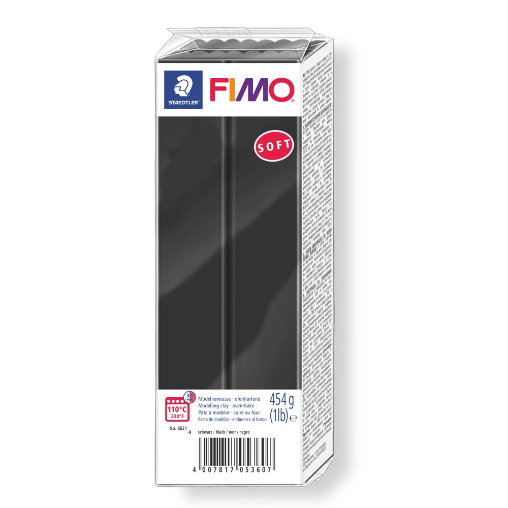 Modellervoks Fimo Soft 454 g - Sort - Fimolera, Modellere, Hobbyartikler til børn, Hobbymateriale, Håndværk