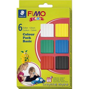 FIMO Kids Clay - standardfarver - 6 x 42 g