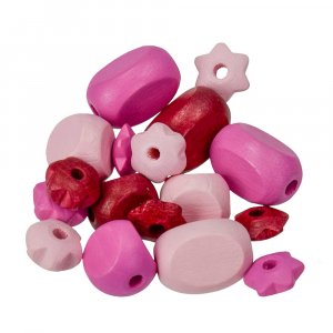 Treperler - rosa blanding 30 stk. farge-form blanding