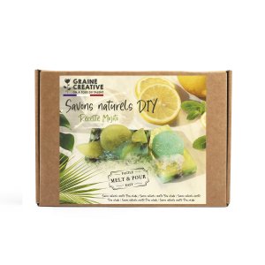 Tvåltillverkningskit med mojitosmak och naturliga myntablad Tvåltillverkningskit med mojitosmak och naturliga myntablad