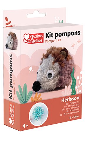 Gör-det-själv-kit för pompom - igelkott Gör-det-själv-kit för pompom - igelkott