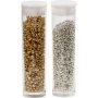 Rocailleprlor - guld - silver - 2 x 7 g