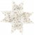 Stjernestrips - gull - hvit - 6,5+11,5 cm, 48 strips