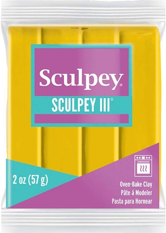 Clay Sculpey III 57g - Gul 072 - Ovnhærdende ler, Modellere, Hobbyartikler til børn, Hobbymateriale, Håndværk