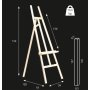 Studiostaffli Museo Mallorca N°40 - A-frame i svart furu Studiostaffli Museo Mallorca N°40 - A-frame i svart furu