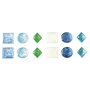 Epoxystickers i blandade blå och gröna nyanser, 12 mm, 78-pack Epoxystickers i blandade blå och gröna nyanser, 12 mm, 78-pack