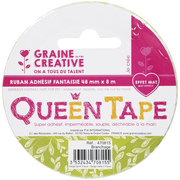 Queen tejp grenar 48 mm x 8 m Queen tejp grenar 48 mm x 8 m
