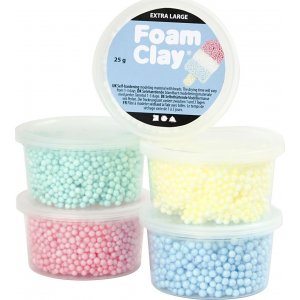 Foam Clay Extra Large - blandede farver - 5 x 25 g