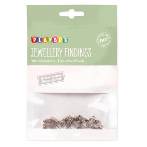Örhänge med platta 12 mm försilvrade - 20 st Örhänge med platta 12 mm försilvrade - 20 st