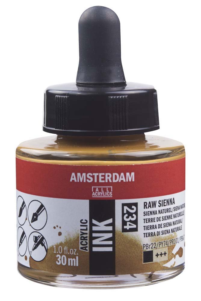 Akrultusj Amsterdam 30 ml - Raw Sienna - Tusj & blekk, Kunstnermalinger
