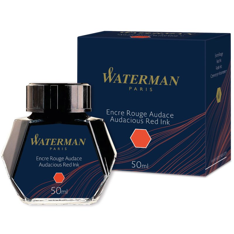 Ink Waterman - Audacious Red - Tusch & Blæk, Kunstnerfarver