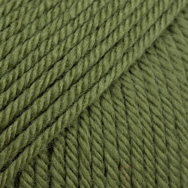DROPS Daisy Uni Color garn 50g - Mosgrøn (17) - DROPS Daisy, Uldgarn, Garn, Strikke, hækle, knytte og væve