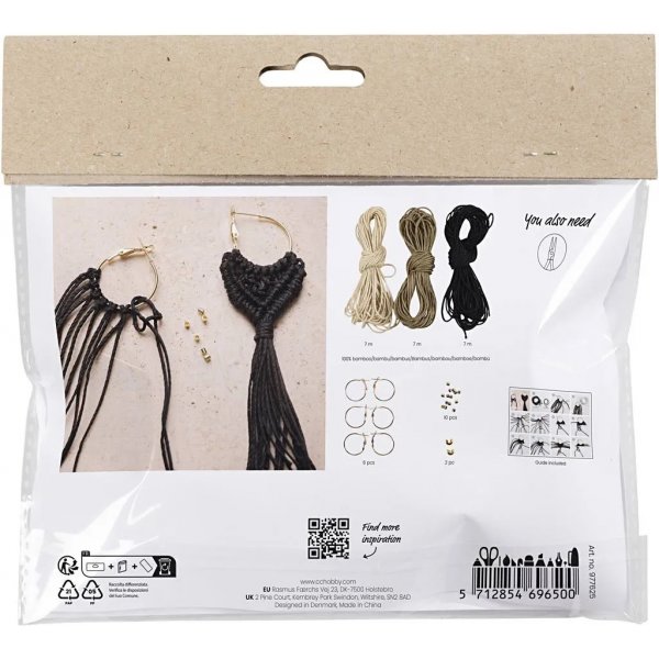 Mini DIY Kit Makramé, Örhängen Mini DIY Kit Makramé, Örhängen