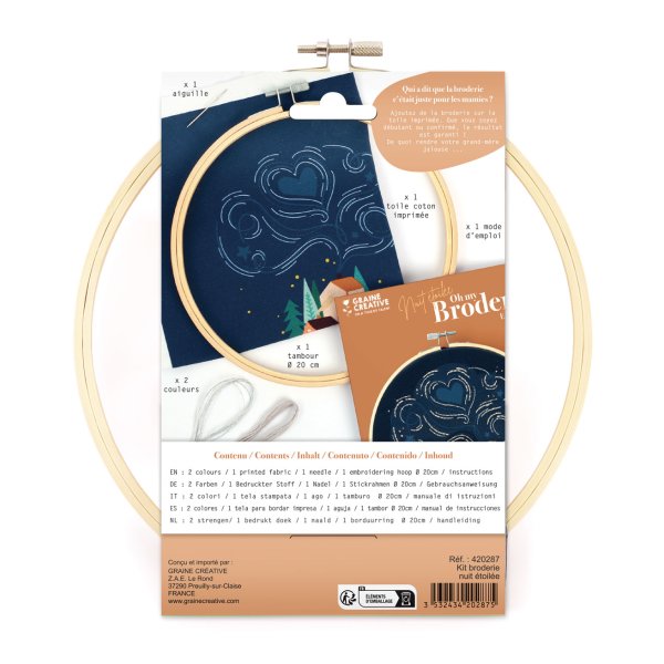 Broderikit nattmotiv �20 cm