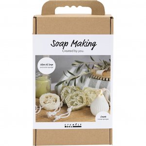 DIY Kit Tvåltillverkning Loofah Tvålar Olivgrön 4 st DIY Kit Tvåltillverkning Loofah Tvålar Olivgrön 4 st