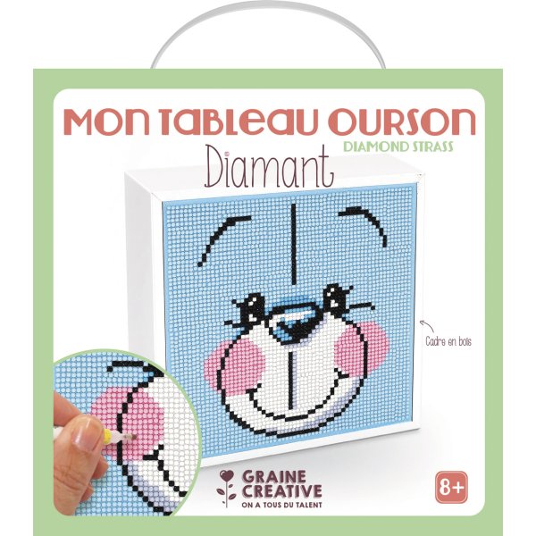 Diamond dots-kit med nallebjörn 20 x 20 cm Diamond dots-kit med nallebjörn 20 x 20 cm