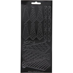 Klistermærker slips 10x23 cm sort - 1 ark Klistermærker slips 10x23 cm sort - 1 ark
