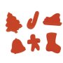 Skumgummisvampar julmotiv 6-pack 5 x 5 cm