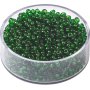 Glasp�rlor 2,5 mm m�rkgr�n 17 g