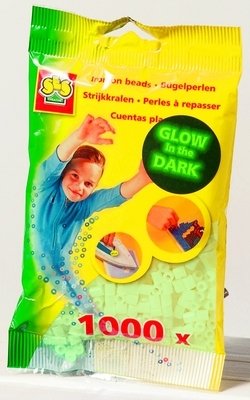 Perler 1000-pak Selvlysende - Rørperler, Perler & perleplader, Håndværk