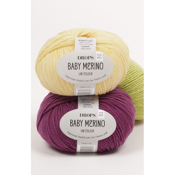 Drops Baby Merino garn - 50g (ca 40 olika färgval) Drops Baby Merino garn - 50g (ca 40 olika färgval)