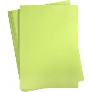 Farget papp - lysegrnn - A2 - 180 g - 100 ark