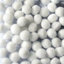 Pomponer 15 mm vita, 45-pack Pomponer 15 mm vita, 45-pack