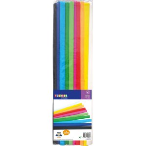 Crepepapirst forskellige farver 50 x 200 cm - 10 stk