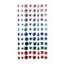 Ark med 96 blandade färgglada epoxistickers Ark med 96 blandade färgglada epoxistickers