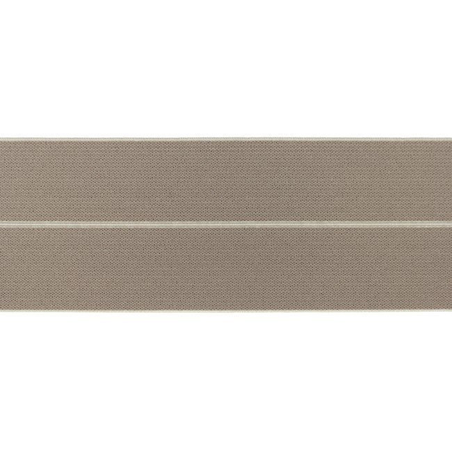 Mansjettstoff - Elastisk 6 cm - brungrå - Linningsbånd, Klestoffer, Tekstiler