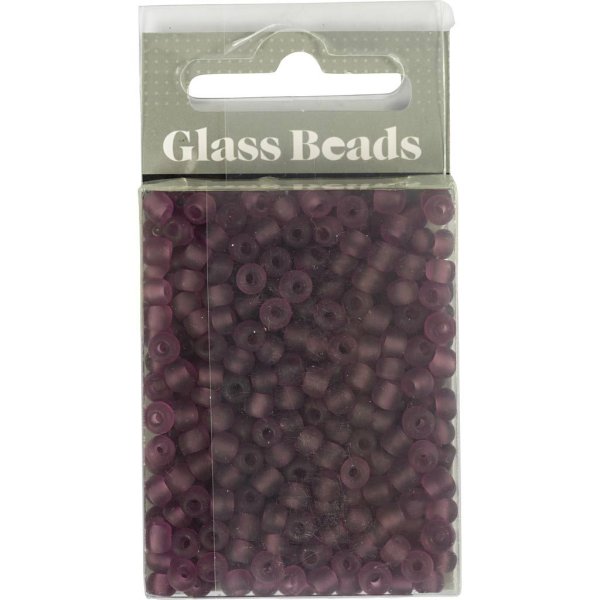 Rocaillepärlor 4 mm matt frozen Ljuslila 25 g Rocaillepärlor 4 mm matt frozen Ljuslila 25 g