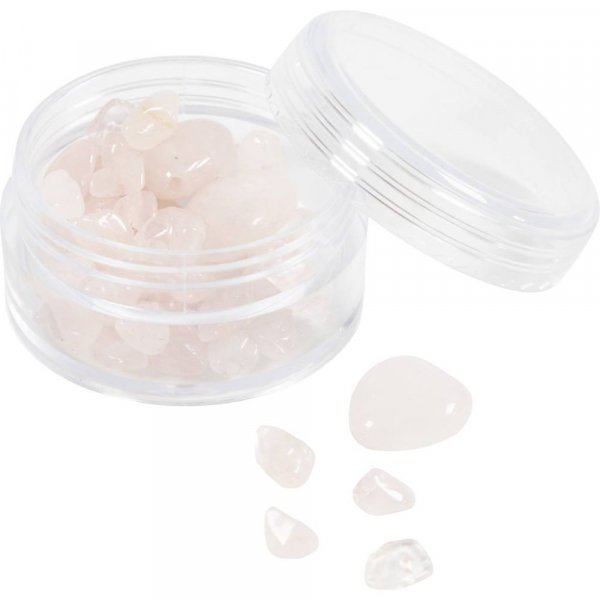 Kristallp�rlor rosenkvarts rosa 7-12 mm - 63 st.