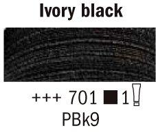 Rembrandt Akrylmaling 40 ml - Ivory Black - Akrylfarver, Kunstnerfarver