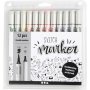 Sketch markers - standardfrger - 12 st