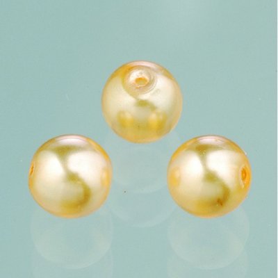 Glassperler voks glans 6 mm - vanilje 40 stk.