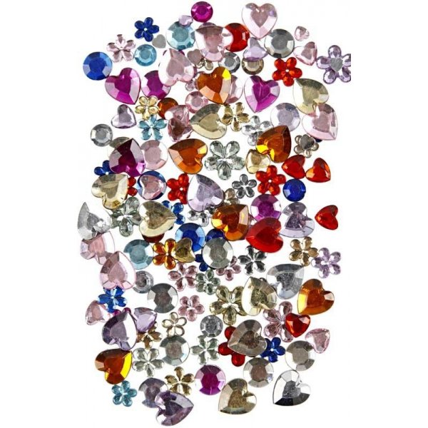 Rhinestones - mixade färger - Runda - Ø6+9+12 mm - 3600 st Rhinestones - mixade färger - Runda - Ø6+9+12 mm - 3600 st