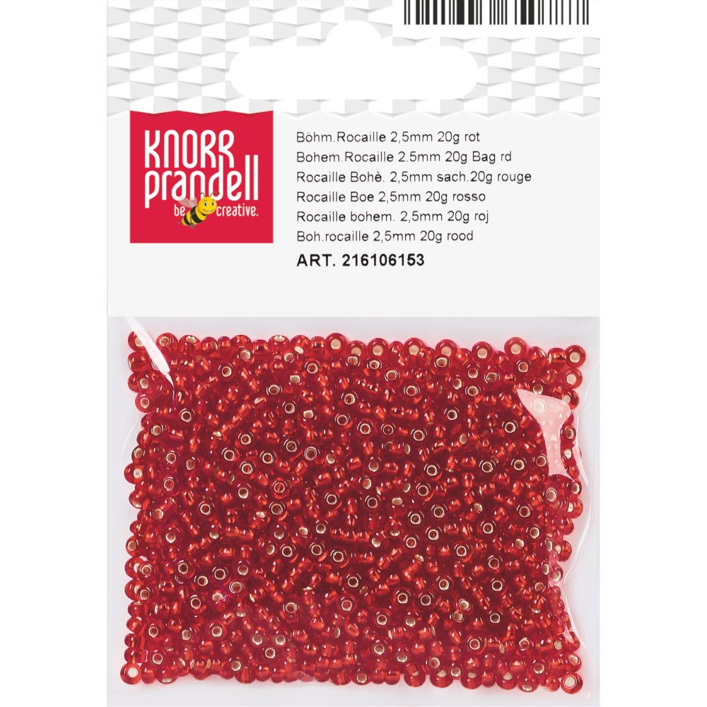 Boheme rocailleperler 2,5 mm røde 20 g - Blandinger af rocaillesperler, Rocaillesperler, Håndværk