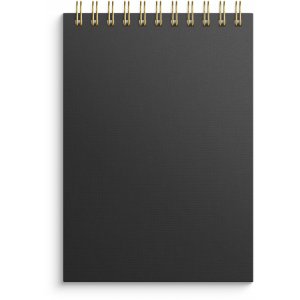 Notesbog linjeret A6 sort linjeret spiralindbundet Notesbog linjeret A6 sort linjeret spiralindbundet