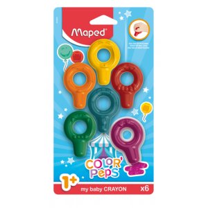 Kritset - Maped - Baby plastkritor 6-pack