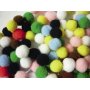 Pomponer i blandade färger 7 mm, 100-pack Pomponer i blandade färger 7 mm, 100-pack