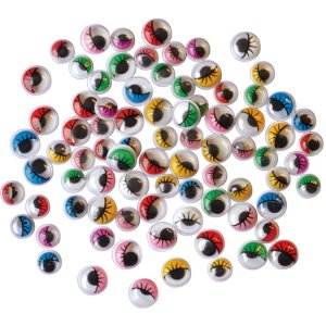 PET gon med fransar, frgade, 140 st, 7,10,12,15 mm