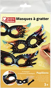 Skrapmasker för barn, 12-pack Skrapmasker för barn, 12-pack