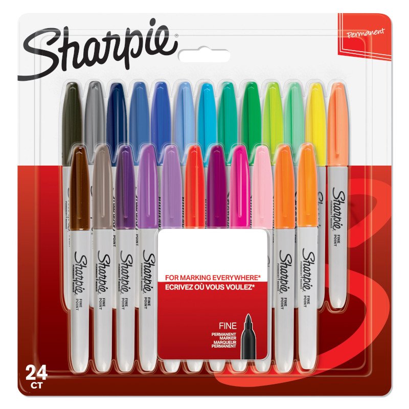 Fiberpennesæt Sharpie - 24-pak - Fiberpenne, Penne, Penne, kridt & tusch