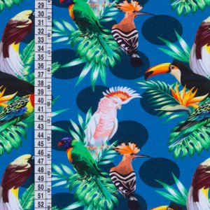 Mnstret Jersey 160 cm - Tropiske Fugle Jeans