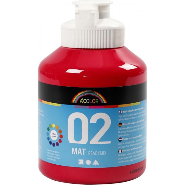 Skolfärg - Akryl - primärröd - matt - 500 ml Skolfärg - Akryl - primärröd - matt - 500 ml