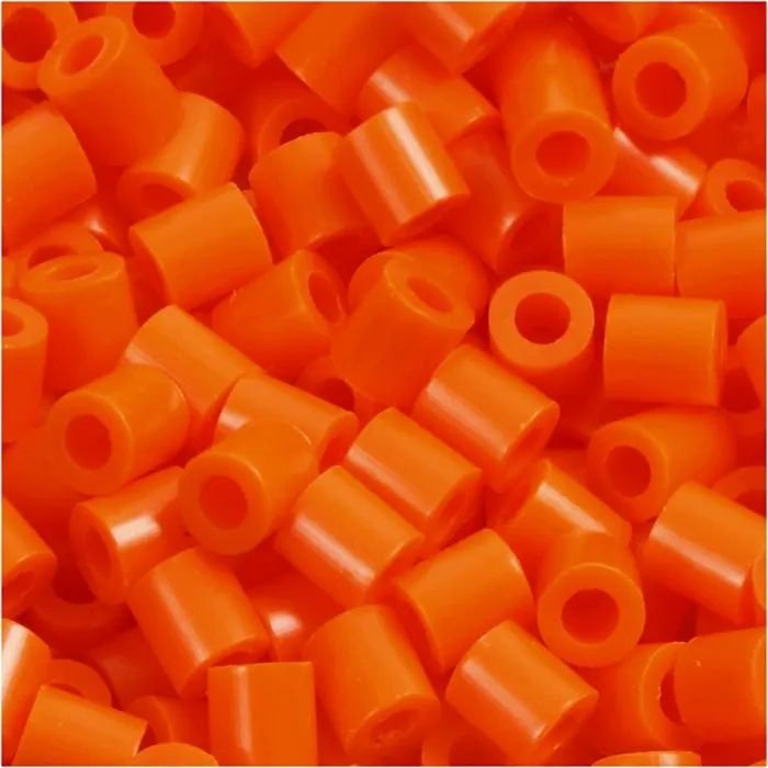NABBI Tube perler - Orange, klar (32233) - 1100 stk - Rørperler, Perler & perleplader, Håndværk