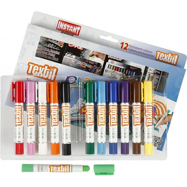 Playcolor Textilfärg - mixade färger - 12 st Playcolor Textilfärg - mixade färger - 12 st